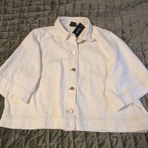 City Chic - Ivory Denim Millie Jacket